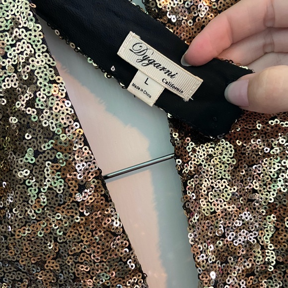 Gold & Black Sequin Bling Dress - Picture 3 of 4